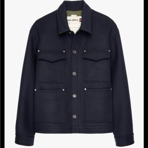 Zara SRPLS Navy Blue Shirt Jacket
